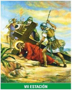 VII Estación — Jesús cae por segunda vez