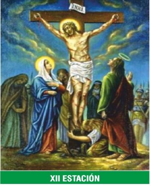XII Estación — Jesús muere en la cruz